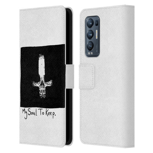 Matt Bailey Skull My Soul To Keep Leather Book Wallet Case Cover For OPPO Find X3 Neo / Reno5 Pro+ 5G