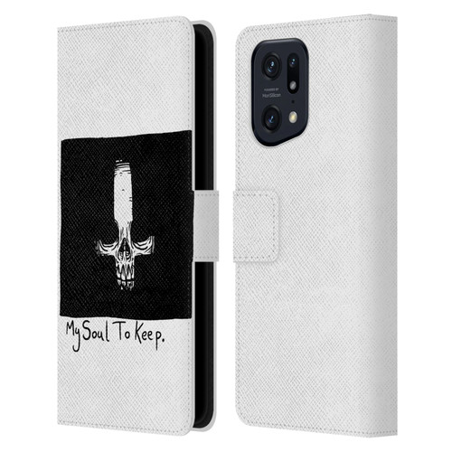 Matt Bailey Skull My Soul To Keep Leather Book Wallet Case Cover For OPPO Find X5 Pro