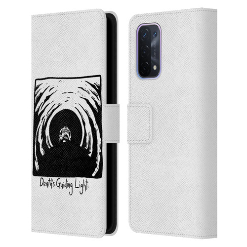 Matt Bailey Skull Deaths Guiding Light Leather Book Wallet Case Cover For OPPO A54 5G