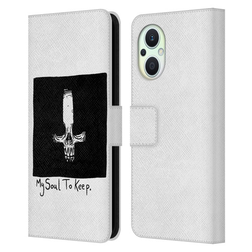 Matt Bailey Skull My Soul To Keep Leather Book Wallet Case Cover For OPPO Reno8 Lite