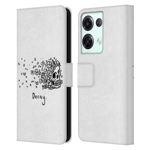 Matt Bailey Skull Decay Leather Book Wallet Case Cover For OPPO Reno8 Pro