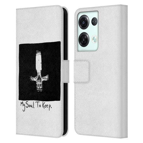 Matt Bailey Skull My Soul To Keep Leather Book Wallet Case Cover For OPPO Reno8 Pro