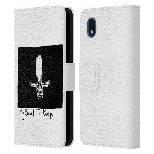 Matt Bailey Skull My Soul To Keep Leather Book Wallet Case Cover For Samsung Galaxy A01 Core (2020)