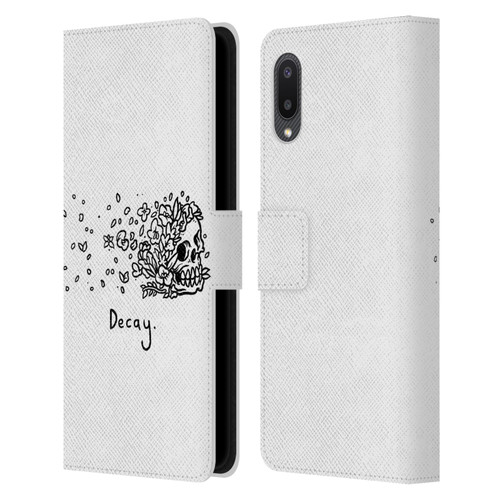 Matt Bailey Skull Decay Leather Book Wallet Case Cover For Samsung Galaxy A02/M02 (2021)