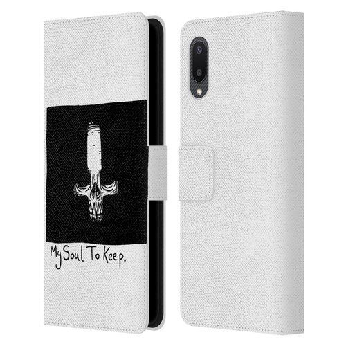 Matt Bailey Skull My Soul To Keep Leather Book Wallet Case Cover For Samsung Galaxy A02/M02 (2021)