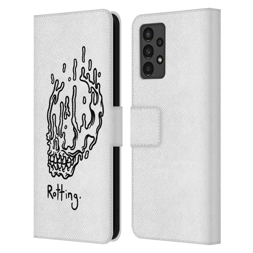 Matt Bailey Skull Rotting Leather Book Wallet Case Cover For Samsung Galaxy A13 (2022)