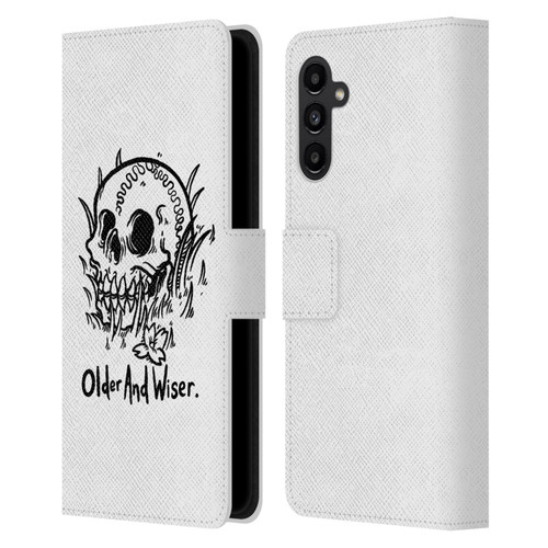 Matt Bailey Skull Older And Wiser Leather Book Wallet Case Cover For Samsung Galaxy A13 5G (2021)