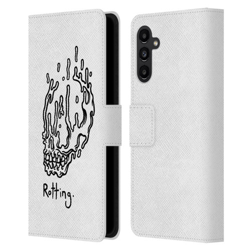 Matt Bailey Skull Rotting Leather Book Wallet Case Cover For Samsung Galaxy A13 5G (2021)