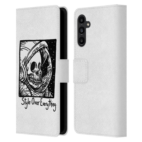 Matt Bailey Skull Style Over Everything Leather Book Wallet Case Cover For Samsung Galaxy A13 5G (2021)