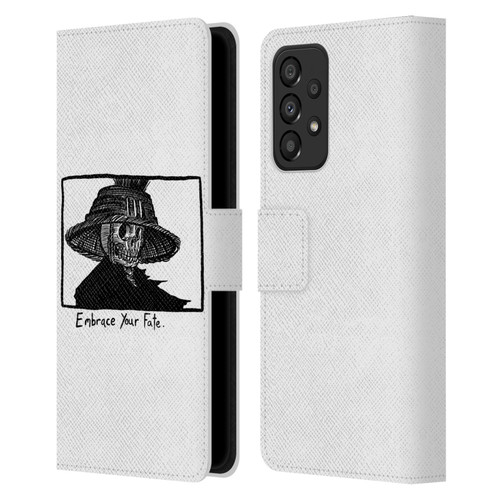 Matt Bailey Skull Embrace Your Fate Leather Book Wallet Case Cover For Samsung Galaxy A33 5G (2022)