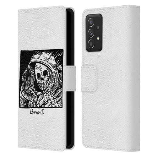 Matt Bailey Skull Burnout Leather Book Wallet Case Cover For Samsung Galaxy A53 5G (2022)