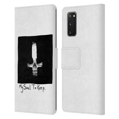 Matt Bailey Skull My Soul To Keep Leather Book Wallet Case Cover For Samsung Galaxy S20 / S20 5G