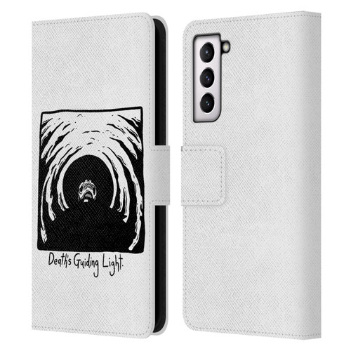 Matt Bailey Skull Deaths Guiding Light Leather Book Wallet Case Cover For Samsung Galaxy S21 5G