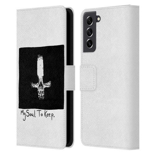 Matt Bailey Skull My Soul To Keep Leather Book Wallet Case Cover For Samsung Galaxy S21 FE 5G