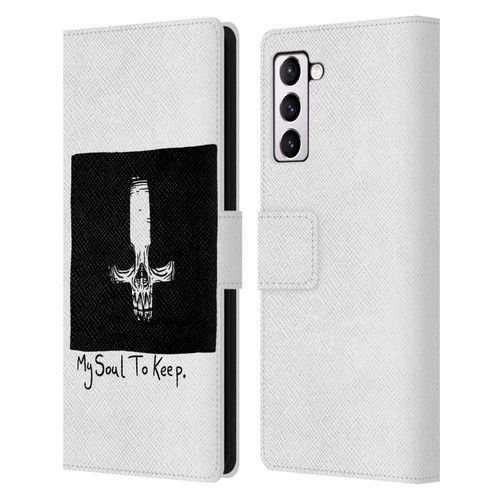 Matt Bailey Skull My Soul To Keep Leather Book Wallet Case Cover For Samsung Galaxy S21+ 5G
