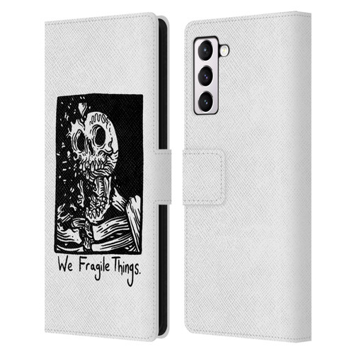 Matt Bailey Skull We Fragile Things Leather Book Wallet Case Cover For Samsung Galaxy S21+ 5G