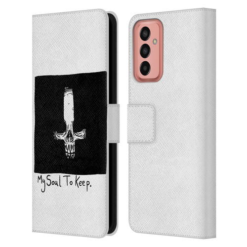 Matt Bailey Skull My Soul To Keep Leather Book Wallet Case Cover For Samsung Galaxy M13 (2022)