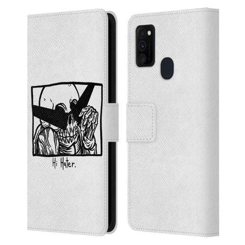 Matt Bailey Skull Hi Hater Leather Book Wallet Case Cover For Samsung Galaxy M30s (2019)/M21 (2020)