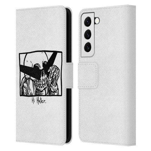 Matt Bailey Skull Hi Hater Leather Book Wallet Case Cover For Samsung Galaxy S22 5G
