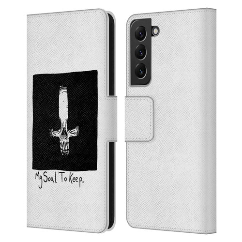 Matt Bailey Skull My Soul To Keep Leather Book Wallet Case Cover For Samsung Galaxy S22+ 5G