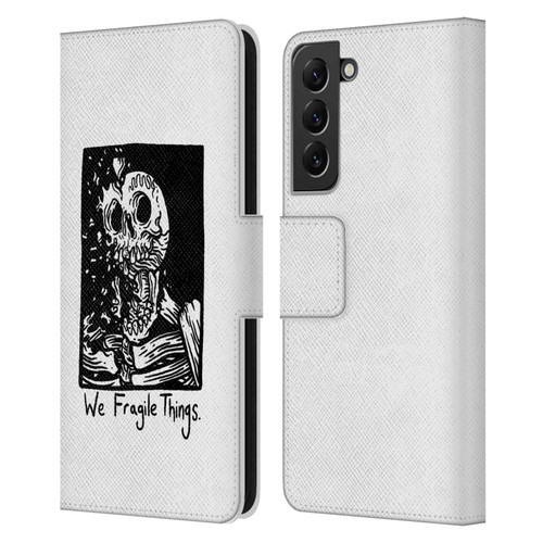 Matt Bailey Skull We Fragile Things Leather Book Wallet Case Cover For Samsung Galaxy S22+ 5G