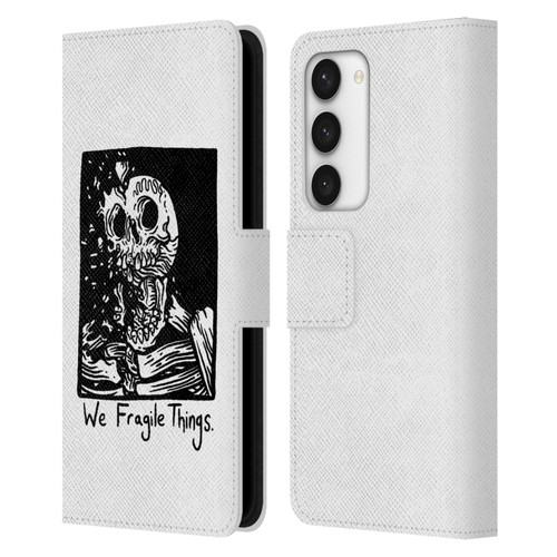 Matt Bailey Skull We Fragile Things Leather Book Wallet Case Cover For Samsung Galaxy S23 5G