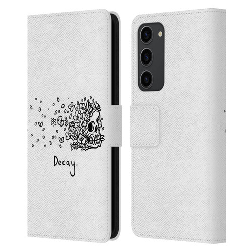 Matt Bailey Skull Decay Leather Book Wallet Case Cover For Samsung Galaxy S23+ 5G