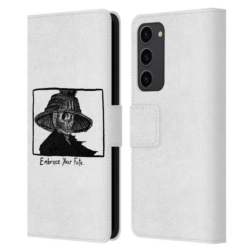Matt Bailey Skull Embrace Your Fate Leather Book Wallet Case Cover For Samsung Galaxy S23+ 5G