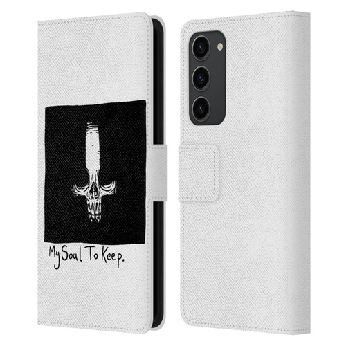 Matt Bailey Skull My Soul To Keep Leather Book Wallet Case Cover For Samsung Galaxy S23+ 5G