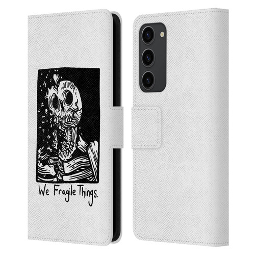Matt Bailey Skull We Fragile Things Leather Book Wallet Case Cover For Samsung Galaxy S23+ 5G