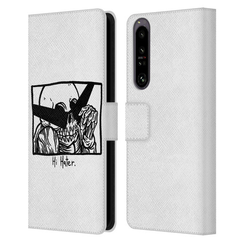 Matt Bailey Skull Hi Hater Leather Book Wallet Case Cover For Sony Xperia 1 IV