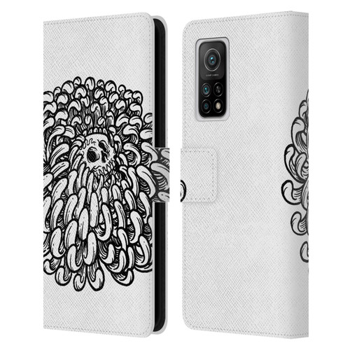 Matt Bailey Skull Flower Leather Book Wallet Case Cover For Xiaomi Mi 10T 5G