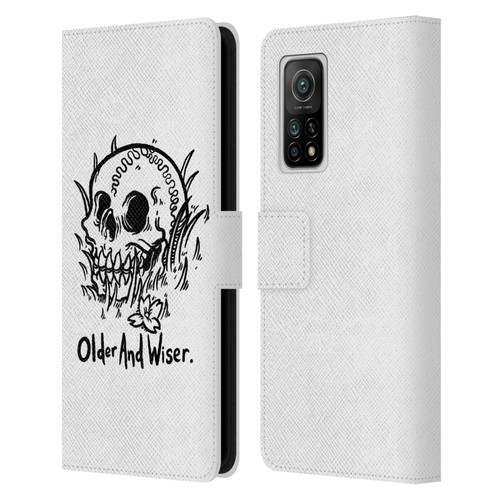 Matt Bailey Skull Older And Wiser Leather Book Wallet Case Cover For Xiaomi Mi 10T 5G
