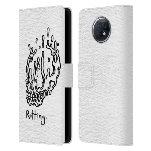 Matt Bailey Skull Rotting Leather Book Wallet Case Cover For Xiaomi Redmi Note 9T 5G