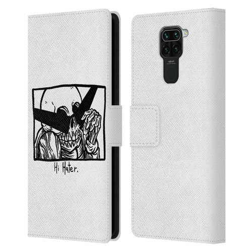 Matt Bailey Skull Hi Hater Leather Book Wallet Case Cover For Xiaomi Redmi Note 9 / Redmi 10X 4G