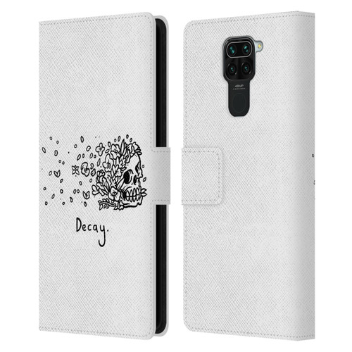 Matt Bailey Skull Decay Leather Book Wallet Case Cover For Xiaomi Redmi Note 9 / Redmi 10X 4G