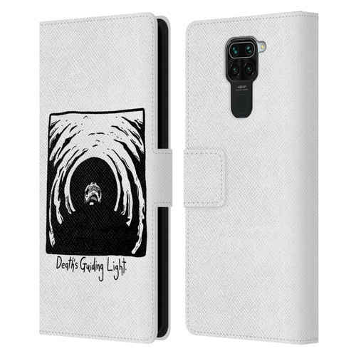 Matt Bailey Skull Deaths Guiding Light Leather Book Wallet Case Cover For Xiaomi Redmi Note 9 / Redmi 10X 4G