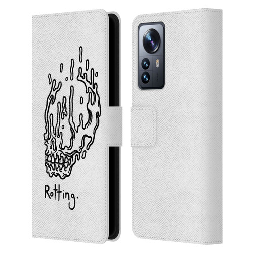 Matt Bailey Skull Rotting Leather Book Wallet Case Cover For Xiaomi 12 Pro