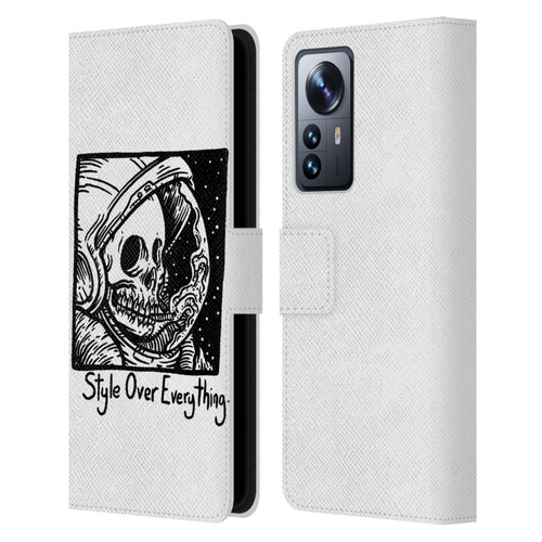 Matt Bailey Skull Style Over Everything Leather Book Wallet Case Cover For Xiaomi 12 Pro