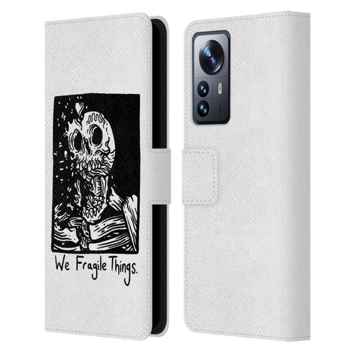 Matt Bailey Skull We Fragile Things Leather Book Wallet Case Cover For Xiaomi 12 Pro