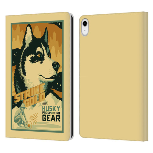 Lantern Press Dog Collection Husky Leather Book Wallet Case Cover For Apple iPad 10.9 (2022)