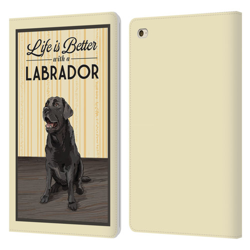 Lantern Press Dog Collection Labrador Leather Book Wallet Case Cover For Apple iPad mini 4