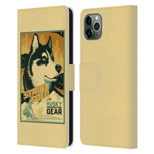 Lantern Press Dog Collection Husky Leather Book Wallet Case Cover For Apple iPhone 11 Pro Max