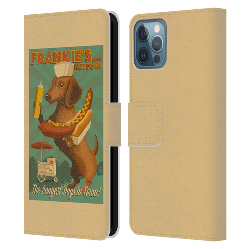 Lantern Press Dog Collection Frankie's Leather Book Wallet Case Cover For Apple iPhone 12 / iPhone 12 Pro