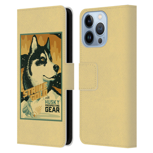 Lantern Press Dog Collection Husky Leather Book Wallet Case Cover For Apple iPhone 13 Pro