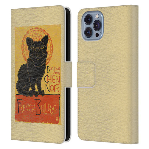 Lantern Press Dog Collection French Bulldog Leather Book Wallet Case Cover For Apple iPhone 14