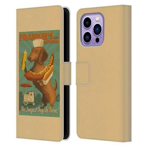 Lantern Press Dog Collection Frankie's Leather Book Wallet Case Cover For Apple iPhone 14 Pro Max