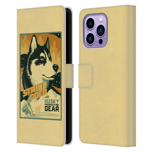 Lantern Press Dog Collection Husky Leather Book Wallet Case Cover For Apple iPhone 14 Pro Max