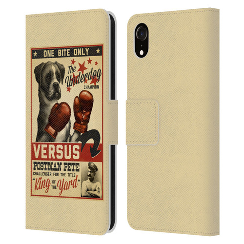 Lantern Press Dog Collection Versus Leather Book Wallet Case Cover For Apple iPhone XR