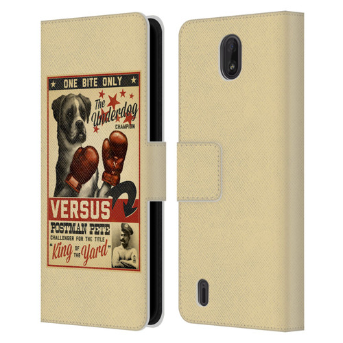 Lantern Press Dog Collection Versus Leather Book Wallet Case Cover For Nokia C01 Plus/C1 2nd Edition